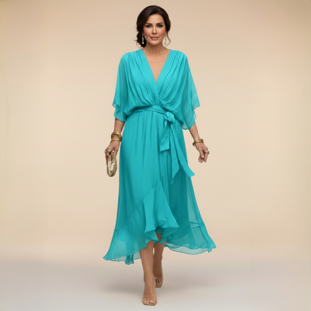 Valeréa | ELEGANT V-NECK MAXI DRESS