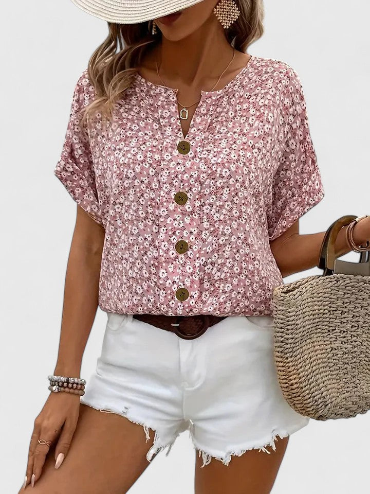 Ruby - Elegant Floral Summer Top