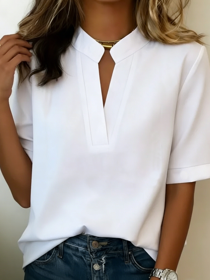 Stella - Relaxed V-Neck Blouse