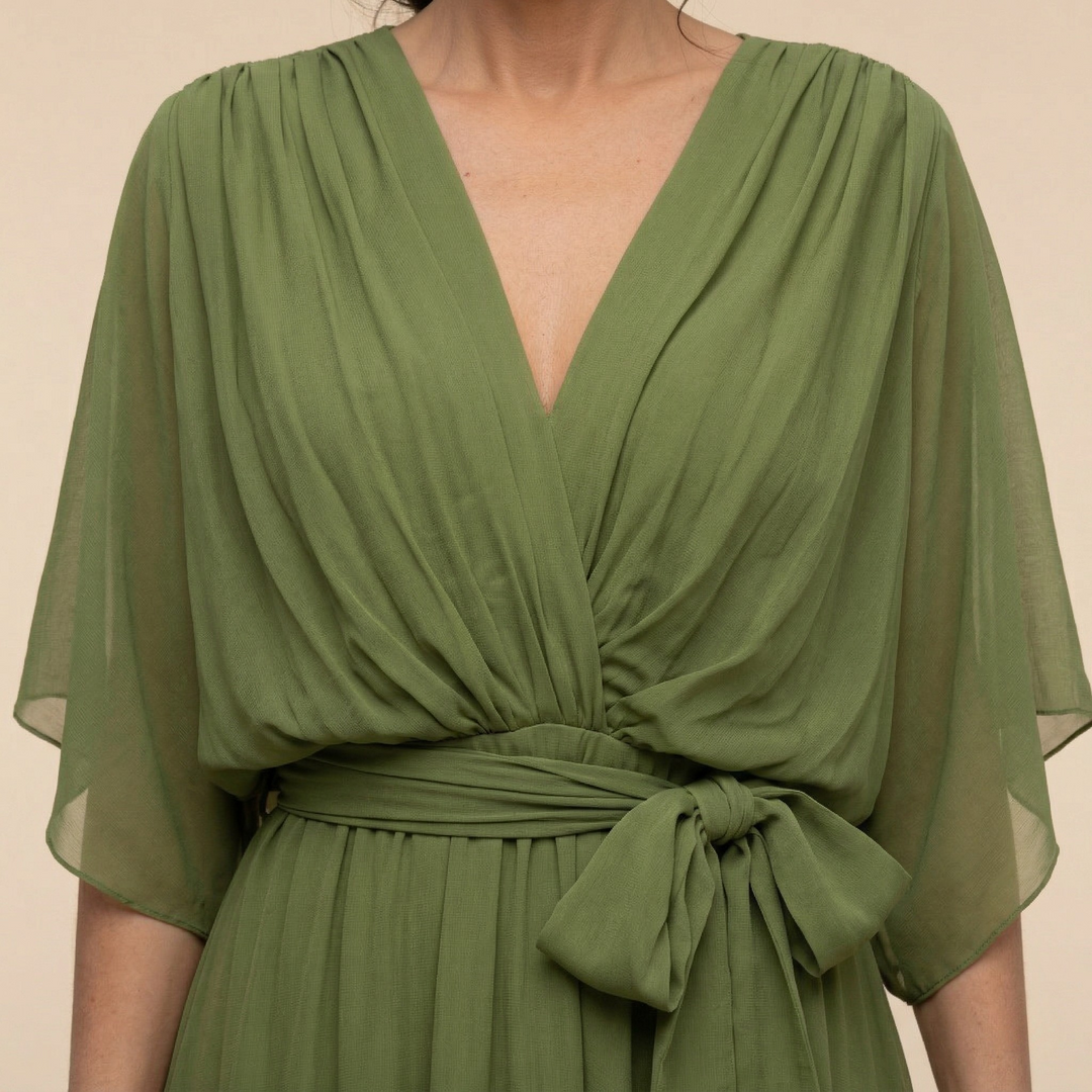 Valeréa | ELEGANT V-NECK MAXI DRESS