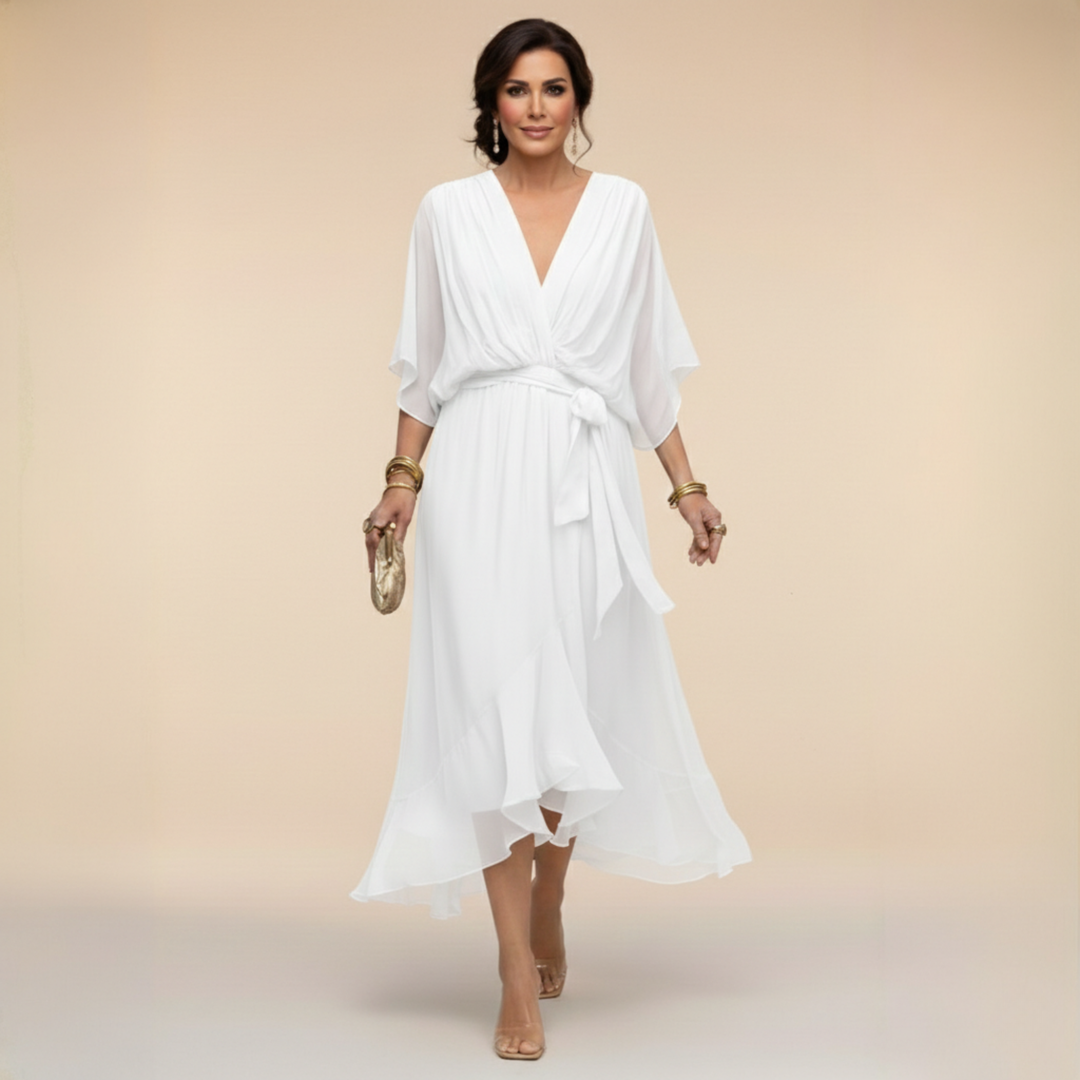Valeréa | ELEGANT V-NECK MAXI DRESS