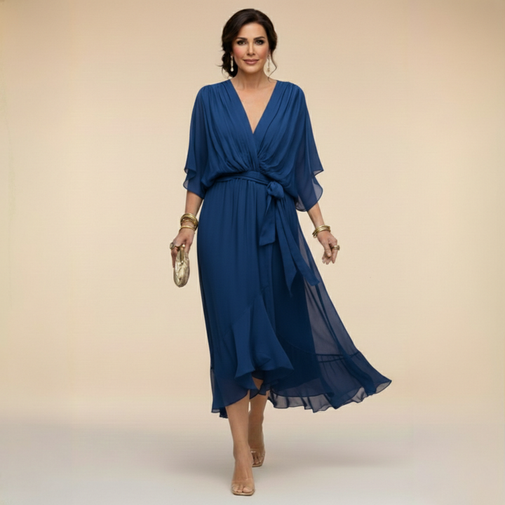 Valeréa | ELEGANT V-NECK MAXI DRESS