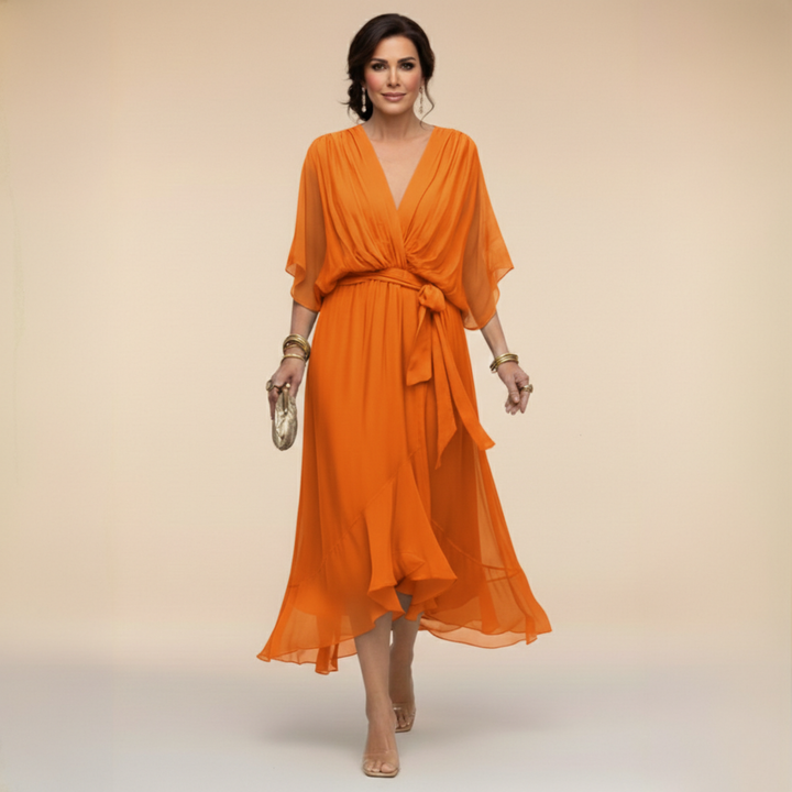 Valeréa | ELEGANT V-NECK MAXI DRESS