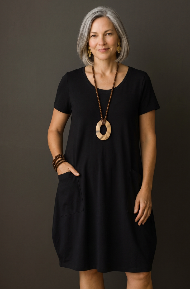 Charlotte — Elegant Dress with Subtle Tummy Coverage