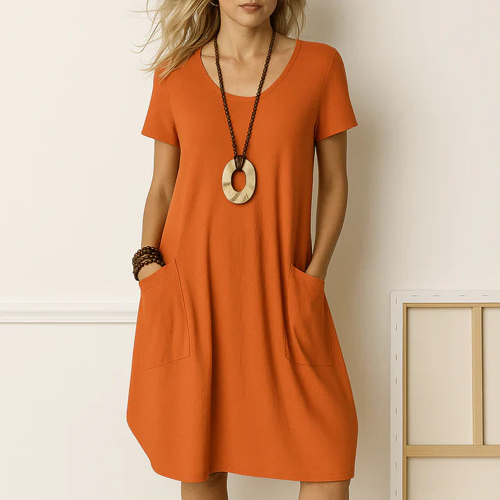 Charlotte — Elegant Dress with Subtle Tummy Coverage