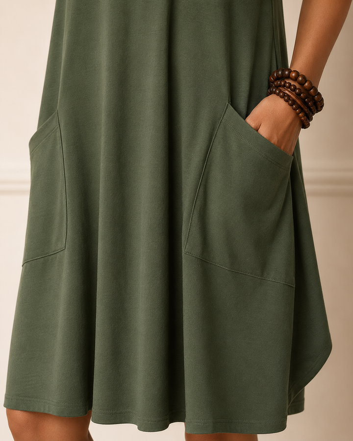 Charlotte — Elegant Dress with Subtle Tummy Coverage