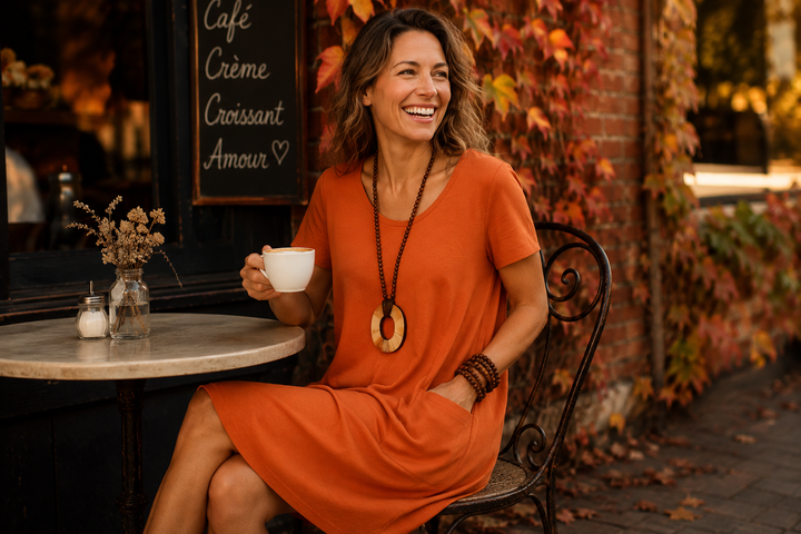 Charlotte — Elegant Dress with Subtle Tummy Coverage