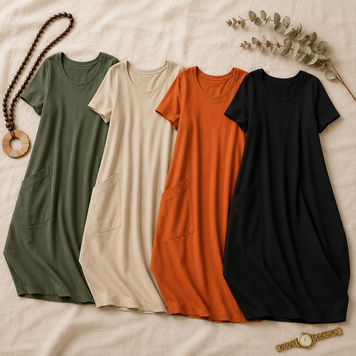 Charlotte — Elegant Dress with Subtle Tummy Coverage