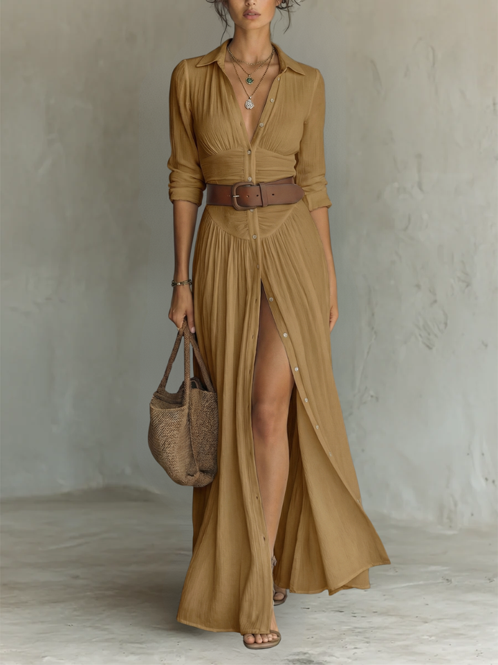 Clara Linen Maxi Dress