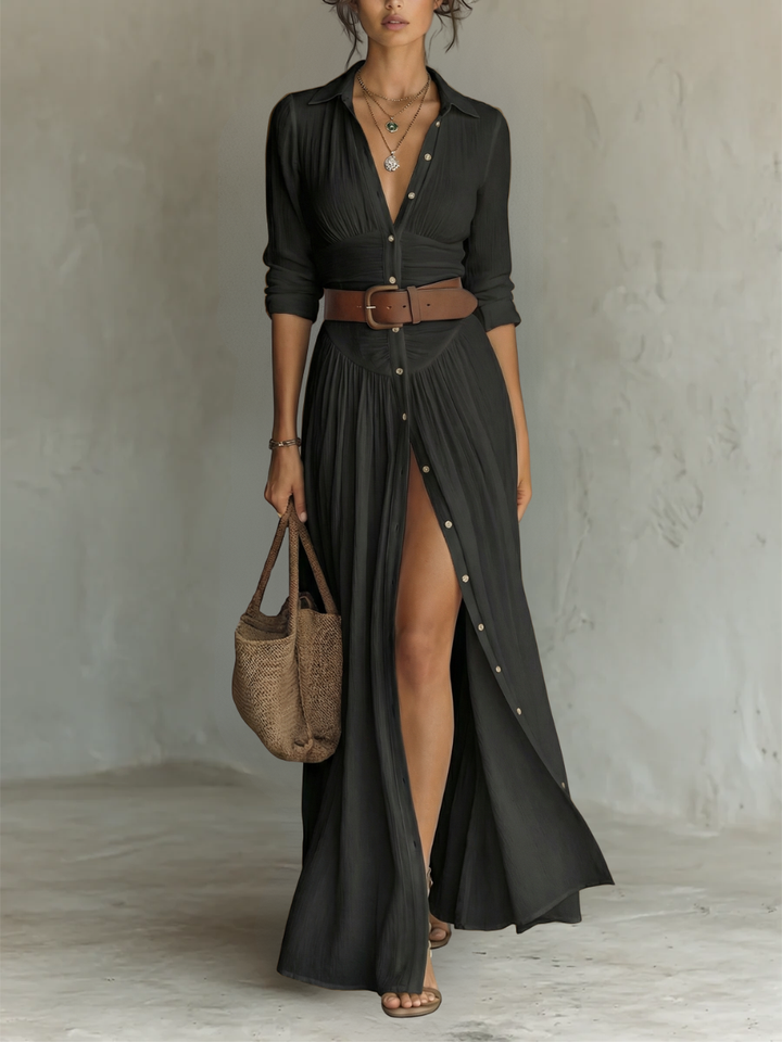 Clara Linen Maxi Dress