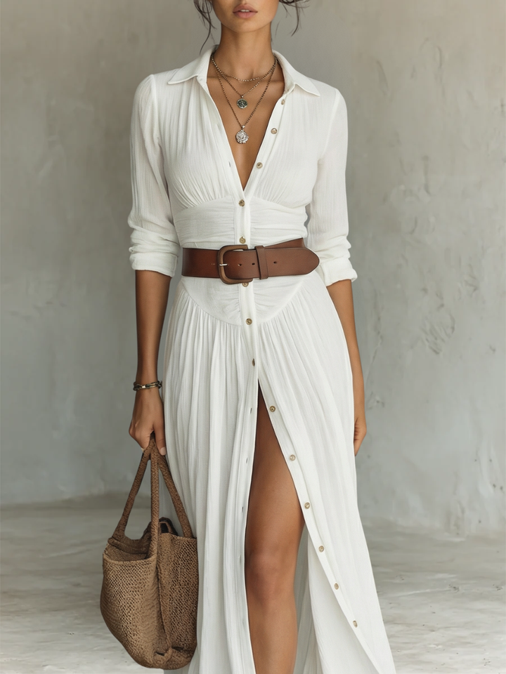 Clara Linen Maxi Dress