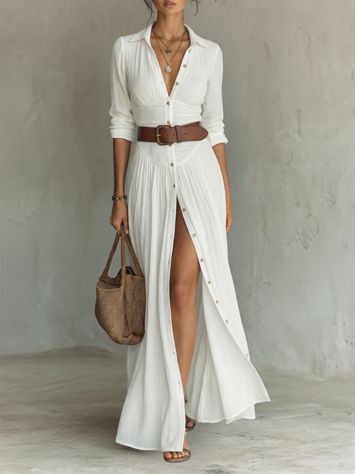 Clara Linen Maxi Dress