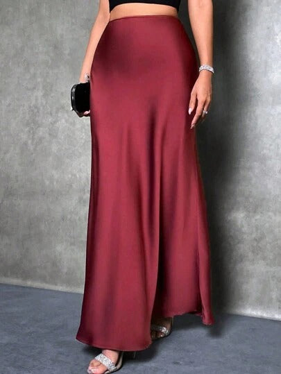 Paige - Satin High-Waist Skirt