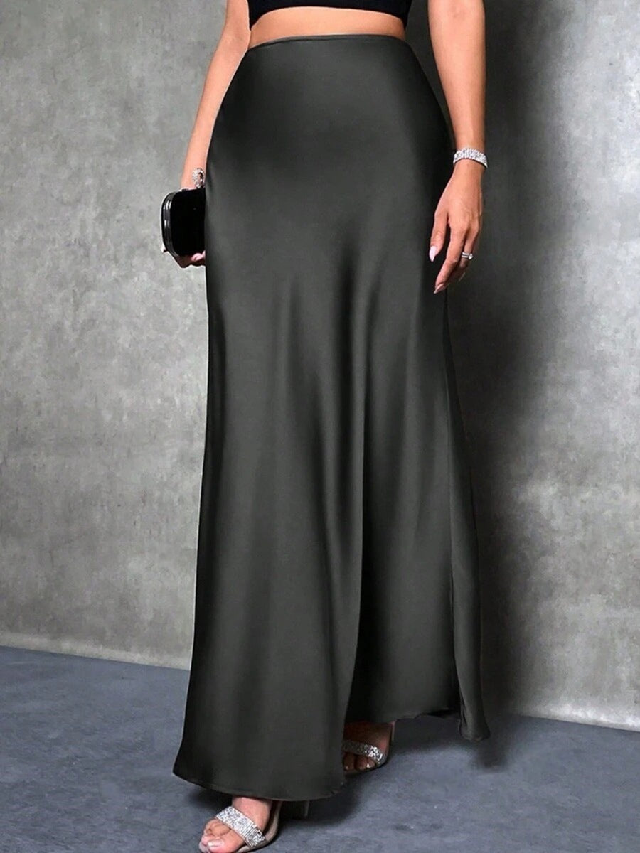 Paige - Satin High-Waist Skirt