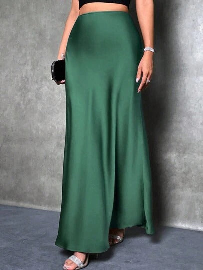 Paige - Satin High-Waist Skirt