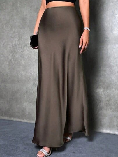 Paige - Satin High-Waist Skirt