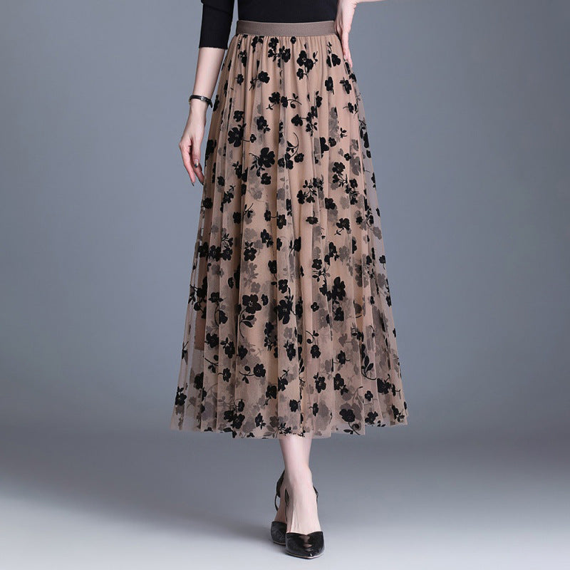 Olivia – Chic Floral Midi Skirt