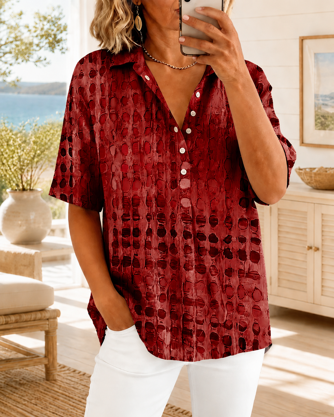 Noelle | Refined Dot Blouse