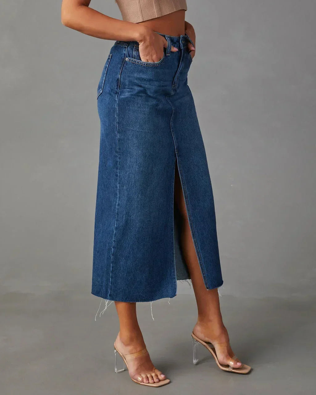Vivian – High-Waist Denim Skirt