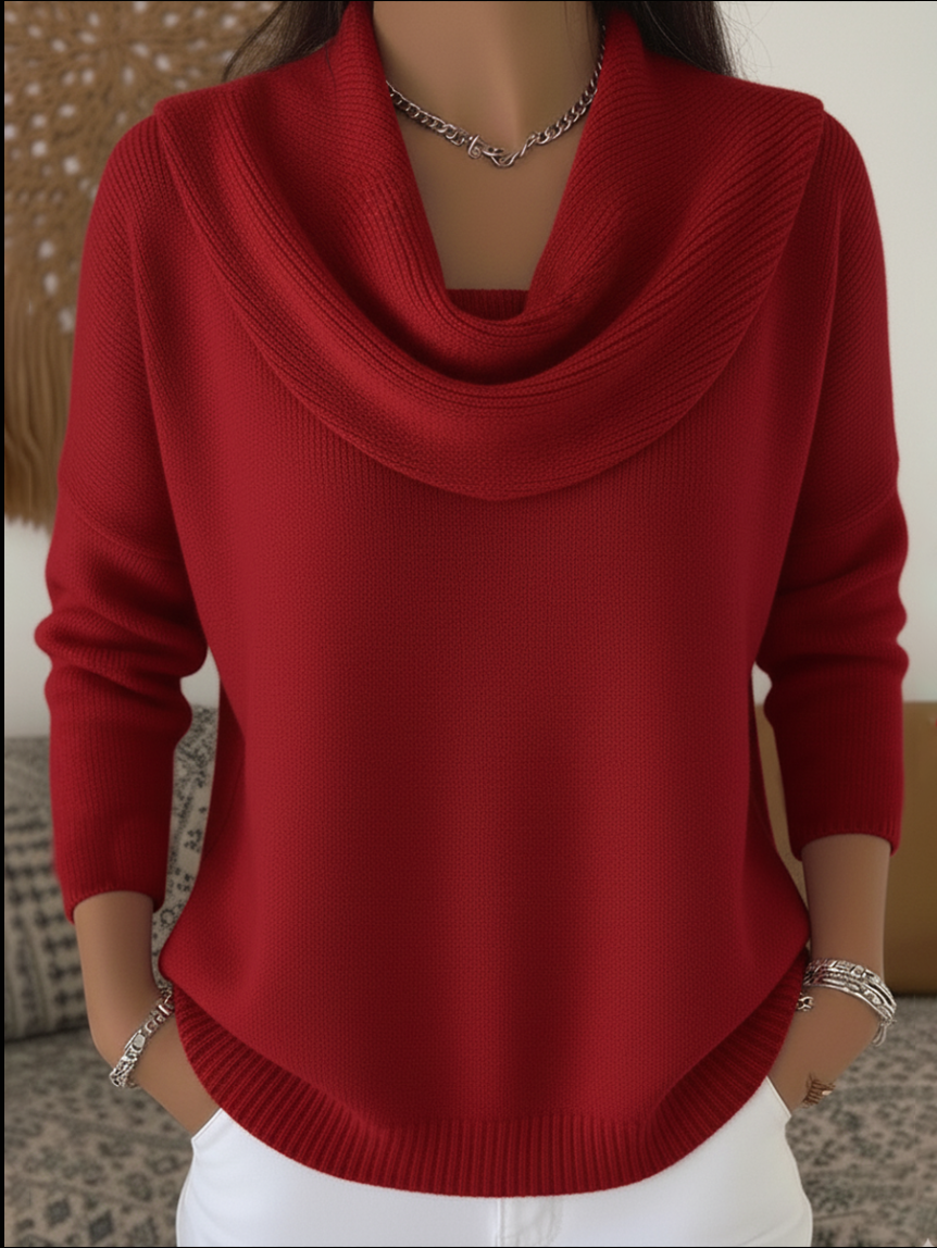 Amélie - Stylish Cowl Collar Sweater