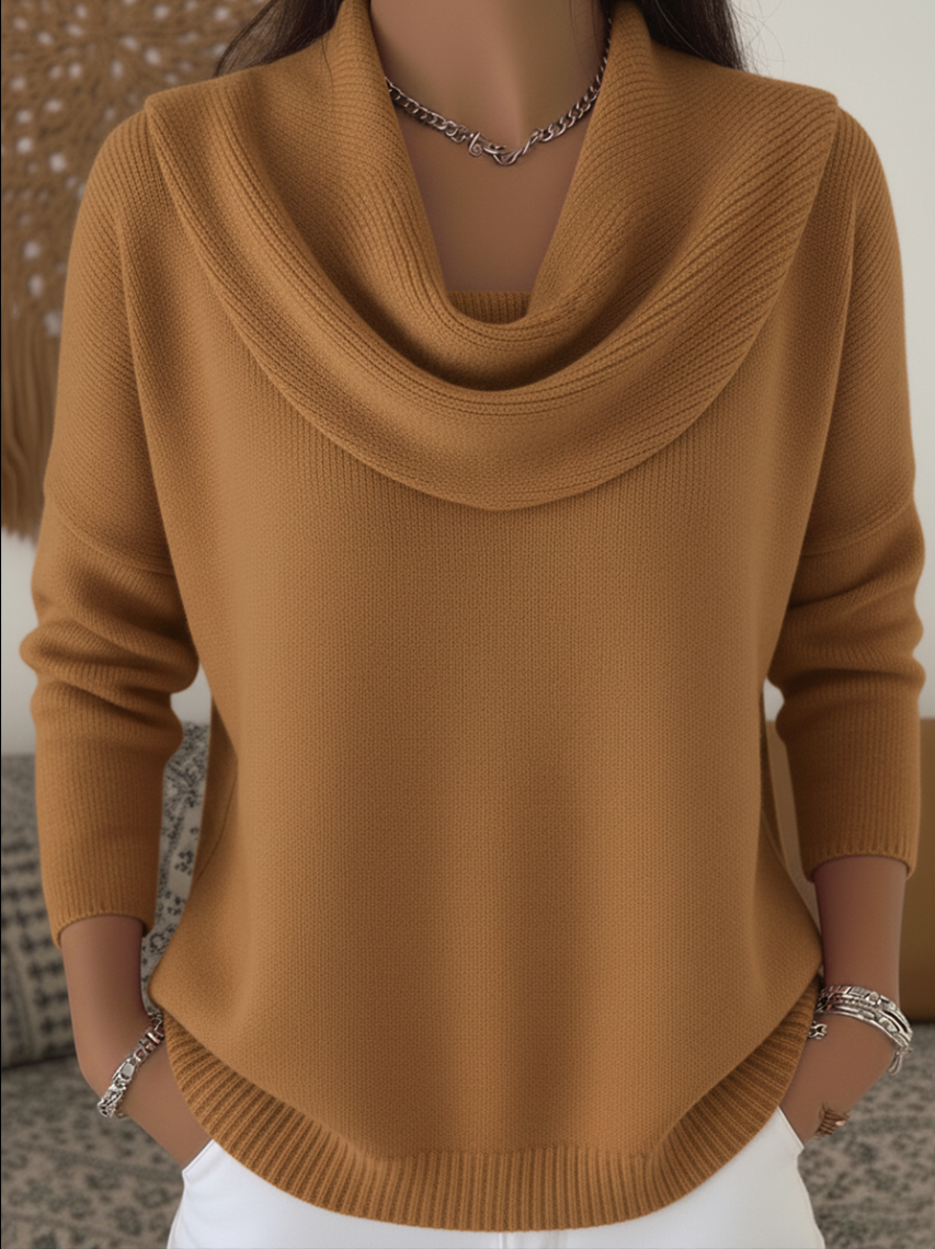 Amélie - Stylish Cowl Collar Sweater