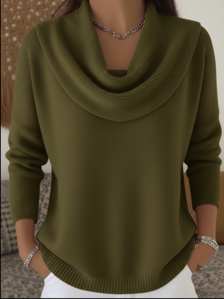 Amélie - Stylish Cowl Collar Sweater