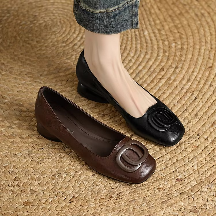 Veloura Leather Flats