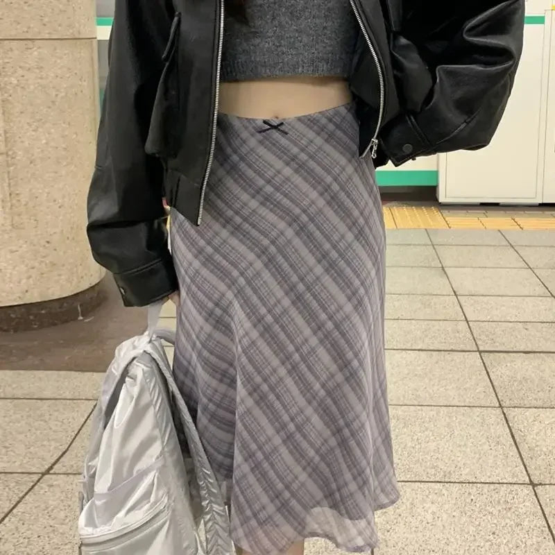 Brooke – Classic Plaid Midi Skirt