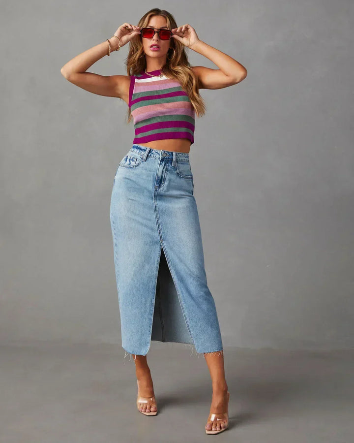 Vivian – High-Waist Denim Skirt