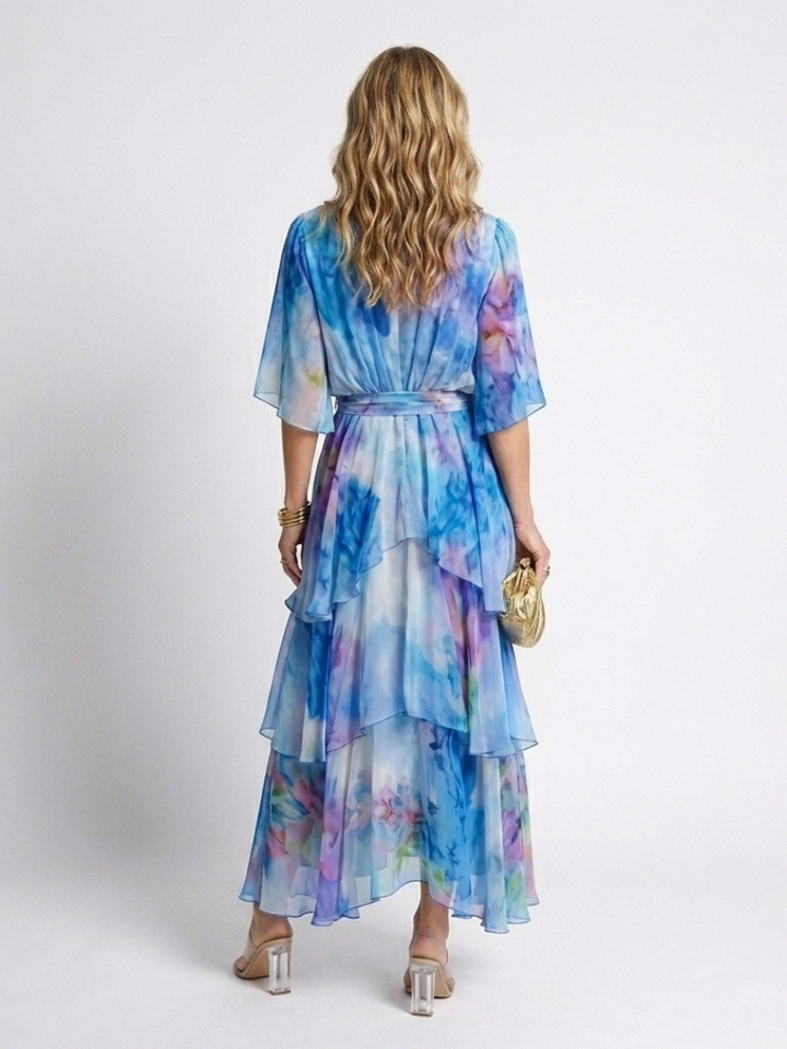 Adeline | Sheer Belted Maxi Dress