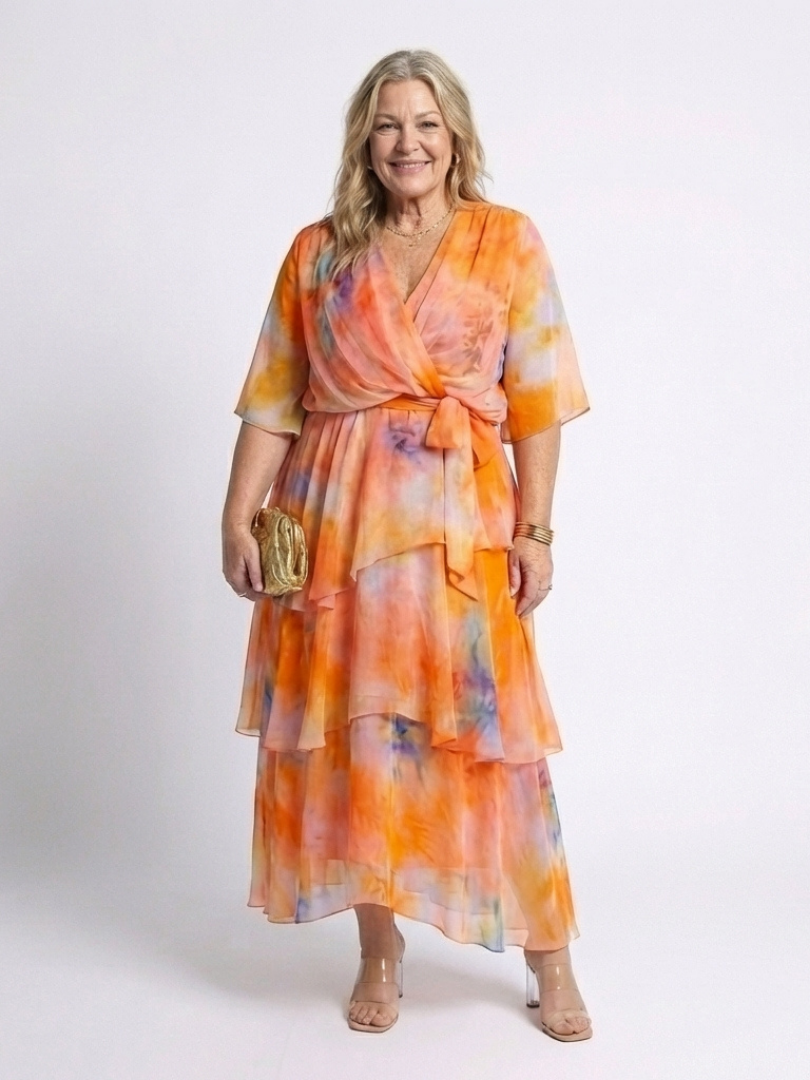 Adeline | Sheer Belted Maxi Dress