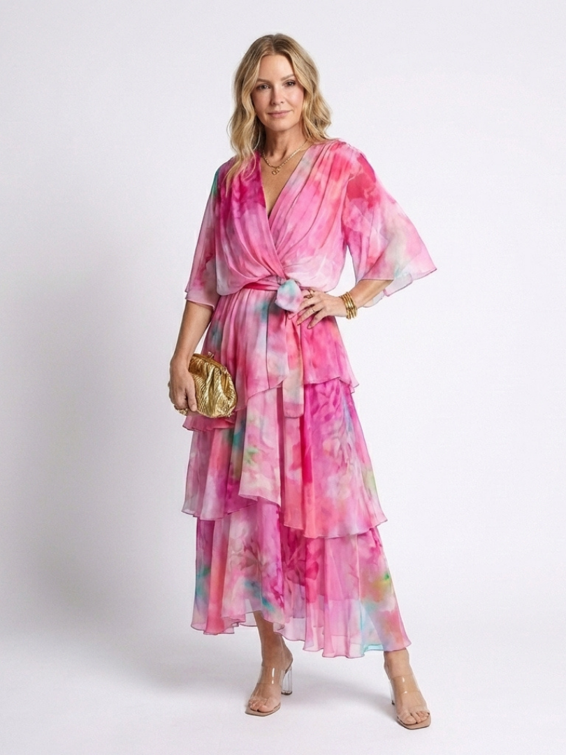 Adeline | Sheer Belted Maxi Dress