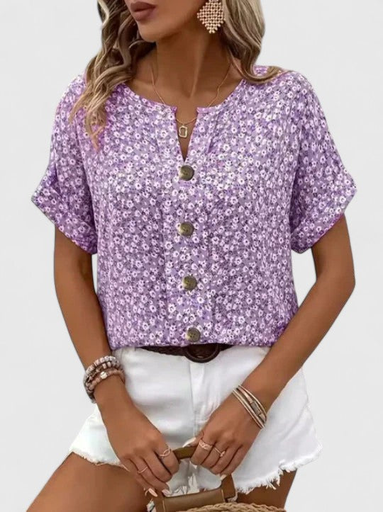 Ruby - Elegant Floral Summer Top