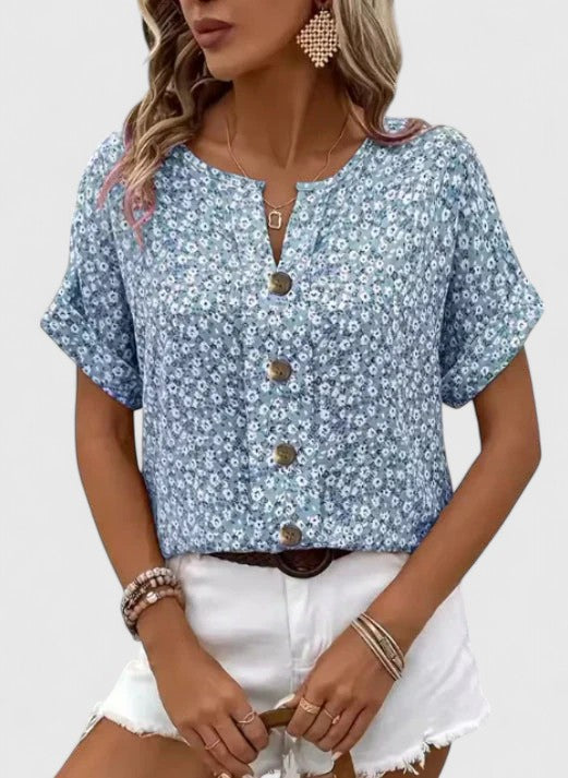 Ruby - Elegant Floral Summer Top