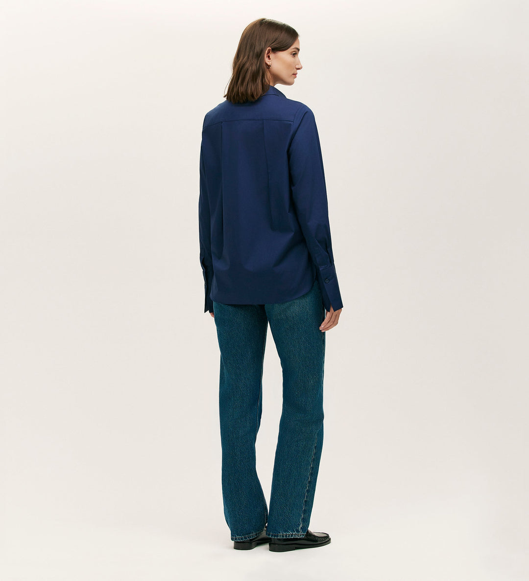 Ivy - Navy Cotton Shirt